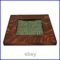 Motawi Art Pottery Frank Lloyd Wright Millard House Green Cross Ceramic Tile