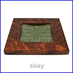 Motawi Art Pottery Frank Lloyd Wright Millard House Green Cross Ceramic Tile