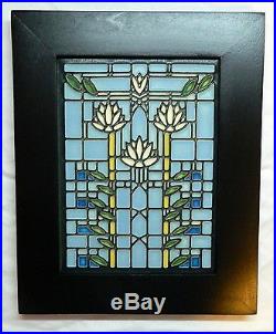 Motawi Tileworks Art Tile WATERLILIES 6 x 8 Framed FRANK LLOYD WRIGHT