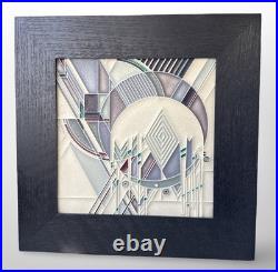 Motawi Tileworks Frank Lloyd Wright Frozen Spheres Framed 8x8 Tile Ebony Frame