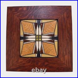 Motawi Tileworks Frank Lloyd Wright Thomas House Yellow And Brown Framed Tile
