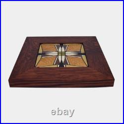 Motawi Tileworks Frank Lloyd Wright Thomas House Yellow And Brown Framed Tile