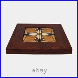 Motawi Tileworks Frank Lloyd Wright Thomas House Yellow And Brown Framed Tile