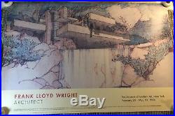 Museum of Modern Art Frank Lloyd Wright 1994 Exhibit Poster Print Falling Water
