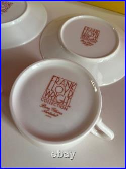 NORITAKE Cup & Saucer Plate FRANK LLOYD WRIGHT Design set Imperial Hotel Japan