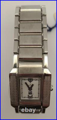 NOS Bulova lady 96L77 Frank Lloyd Wright Collection Silver Tank