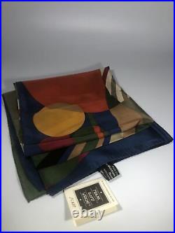 NWT Frank Lloyd Wright Vintage Multi Color 100% Silk Scarf 35x 34.5