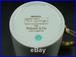 (New) 4-TIFFANY FRANK LLOYD WRIGHT'IMPERIAL' GILDED CUPS, ca. 1992