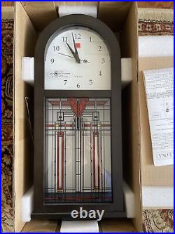 New Bulova Frank Lloyd Wright Wall Clock Thistle In Bloom C4836 15.75
