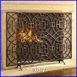 New Contemporary Geometric Fireplace Screen in Style of Frank Lloyd Wright 46