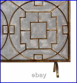 New Contemporary Geometric Fireplace Screen in Style of Frank Lloyd Wright 46