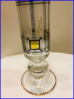 New Frank Lloyd Wright Tree of Life Glass Vases Omaggio Rare Authentic /BOX