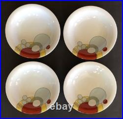 Noritake Frank Lloyd Wright Soup Bowl SET of 4 Art Deco 1984 Heinz Japan Cereal