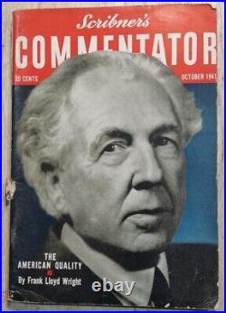 October 1941 Scribner's Commentator The American Quality Frank Lloyd Wright