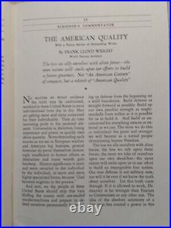 October 1941 Scribner's Commentator The American Quality Frank Lloyd Wright