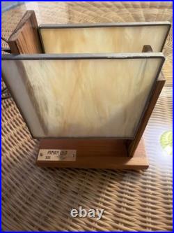 One of a kind hand made Mission Frank Lloyd Wright Style Lamp signd t d freiberg
