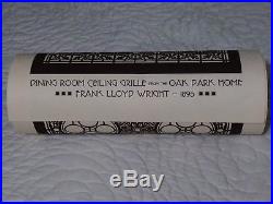 Orig1980 Frank Lloyd Wright Dinning Room Ceiling Grille Oak Park Posters