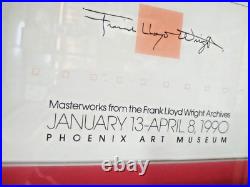 Original FRANK LLOYD WRIGHT Exhibition Poster 11x36, Phoenix Art Museum (1990)