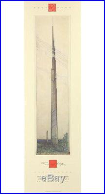 Original Frank Lloyd Wright 1990 USA Architecture Exhibition Poster