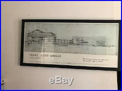 Original Frank Lloyd Wright 1994 MOMA Poster, Imperial Hotel, Framed