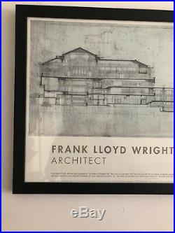 Original Frank Lloyd Wright 1994 MOMA Poster, Imperial Hotel, Framed