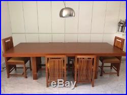 Original Frank Lloyd Wright Cassina Dining table and 6 chairs