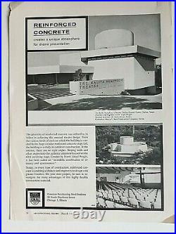 Original Frank Lloyd Wright Designed Kalita Humphreys Theater Not Signed Rare