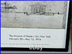 Original Frank Lloyd Wright Imperial Hotel 1994 MOMA Exhibition Framed Poster