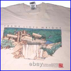 Original vintage 1993 Frank lloyd Wright falling water Kaufmann Large t shirt