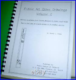 PRAIRIE ART GLASS DRAWINGS Vol 2 DENNIS CASEY Frank Lloyd Wright Windows 1995