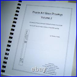 PRAIRIE ART GLASS DRAWINGS Volumes 1 & 2 DENNIS CASEY Frank Lloyd Wright WINDOWS