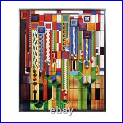 Pacific Trading Frank Lloyd Wright Saguaro Cactus Art Glass Wall Plaque 11'x13.7