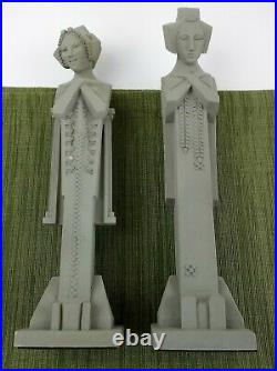 Pair 12 Sandstone Repro Midway Garden Sprites Frank Lloyd Wright by A Lanelli