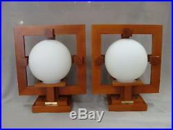 Pair Frank Lloyd Wright Robie Wall Sconce Official Lamps Yamagiwa Reproduction