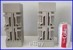 Pair Frank Lloyd Wright cast architectural book ends reproduction Textile block