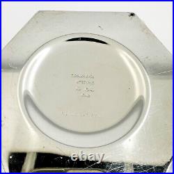 Pair Tiffany & Co Frank Lloyd Wright FDN Sterling Silver Modernist Candlesticks