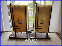 Pair of Limited Edition Tall Arizona Mission Lamps a Modern Frank Lloyd Wright