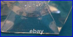 Pair of TIFFANY & CO. LEAD CRYSTAL GLASS SIGNED FRANK LLOYD WRIGHT CANDLESTICKS