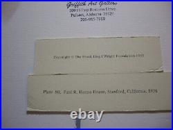 Paul Hanna House, CA signed & framed Plate 80 by David Dodge Frank Lloyd Wright