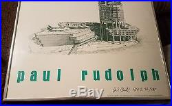 Paul Rudolph Event Poster PAUL RUDOLPH Signature (studied Frank Lloyd Wright)