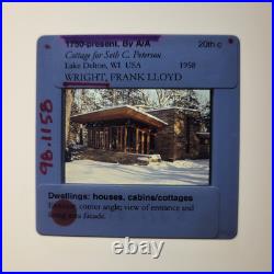 Peterson Cottage Lake Delton, WI Architecture F. Wright 35mm Glass Slides Lot 27