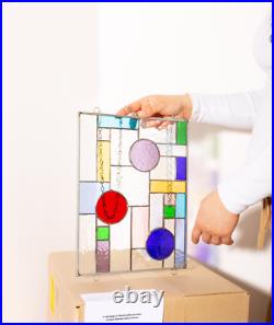 Planetarium Frank Lloyd Wright Insprd Tiffany Stained Glass 12 by 9 inches