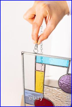 Planetarium Frank Lloyd Wright Insprd Tiffany Stained Glass 12 by 9 inches