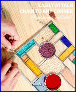 Planetarium Frank Lloyd Wright Insprd Tiffany Stained Glass 12 by 9 inches