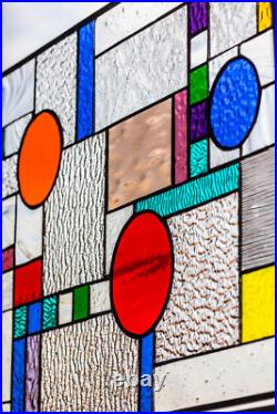 Planetarium Frank Lloyd Wright Insprd Tiffany Stained Glass 21 x 12 inches