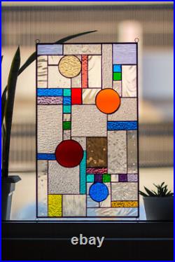 Planetarium Frank Lloyd Wright Insprd Tiffany Stained Glass 21 x 12 inches