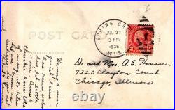 Postcard RPPC Damn at Frank Lloyd Wright's Taliesin Spring Green, WI AZO Stamp