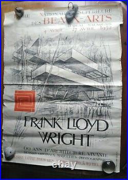 Poster Lithograph Frank LLOYD-WRIGHT-1952 E. N. S. Of Fine Arts- Oct20