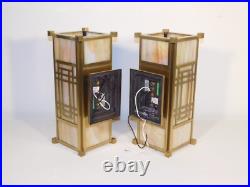 Pr Frank Lloyd Wright Collection Wall Sconces by Frederick Raymond Ca. 1992
