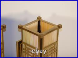 Pr Frank Lloyd Wright Collection Wall Sconces by Frederick Raymond Ca. 1992